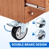 4 Inch Industrial Plate Casters, 2 Rigid & 2 Locking