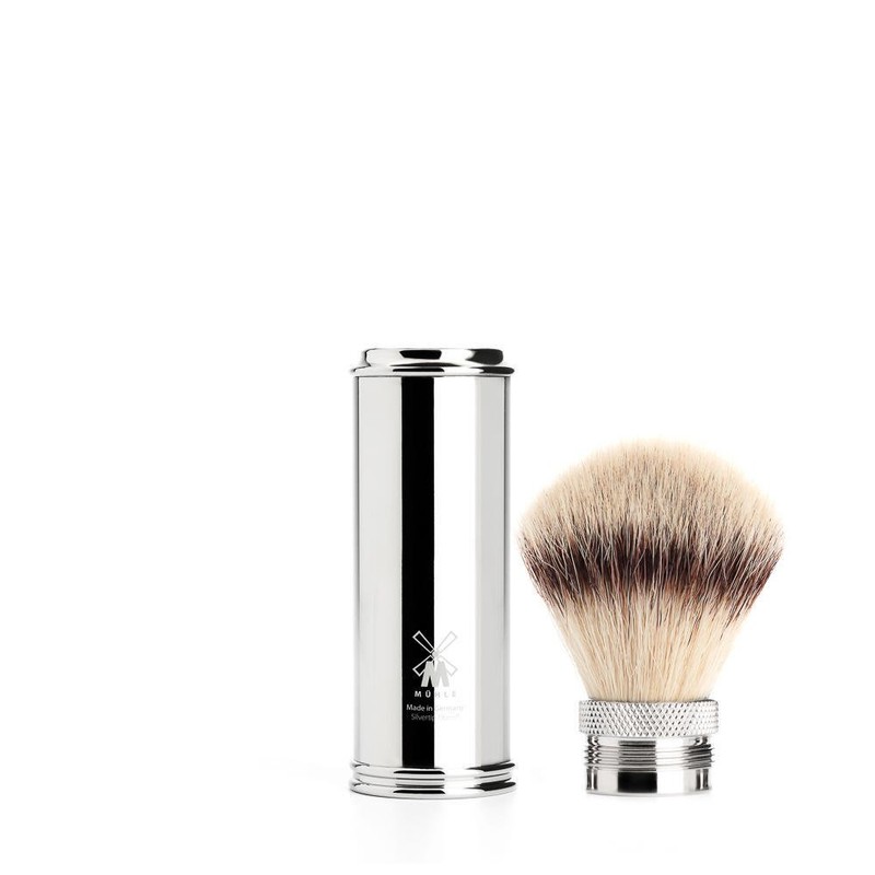 MÃHLE Travel Reiserasierpinsel - Rasurpinsel mit Silvertip Fibre - Griff