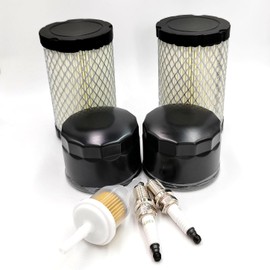 CLCHUN Air Oil Filter Kit for Husqvarna YTH24V48 YTA22V46 YTH22V46 HU800AWD for John Deere D105 D100 D110 D125 D130 Lawn Mower, Black