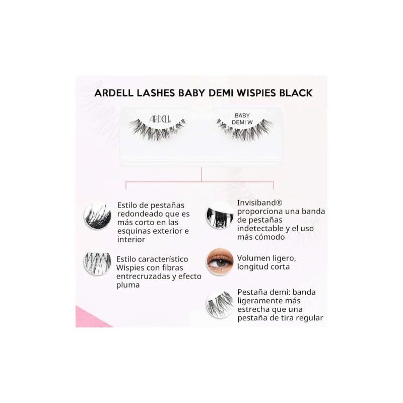 Ardell Pestañas Postizas Baby Demi Wispies Negro Fácil de Aplicar