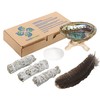 Sage Smudge Kit - White Sage Smudge Sticks ~ Abalone