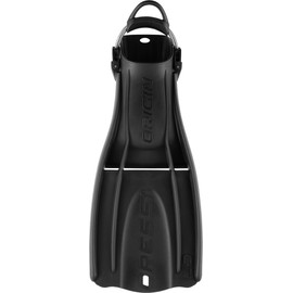 Cressi Origin LD Adjustable Open Heel Fins, Black, S/M