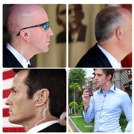 Wudlad Secret Spy Earpiece Headphones - FBI CIA Secret Service Security Guard Ear Piece Costume Accessory for Kids