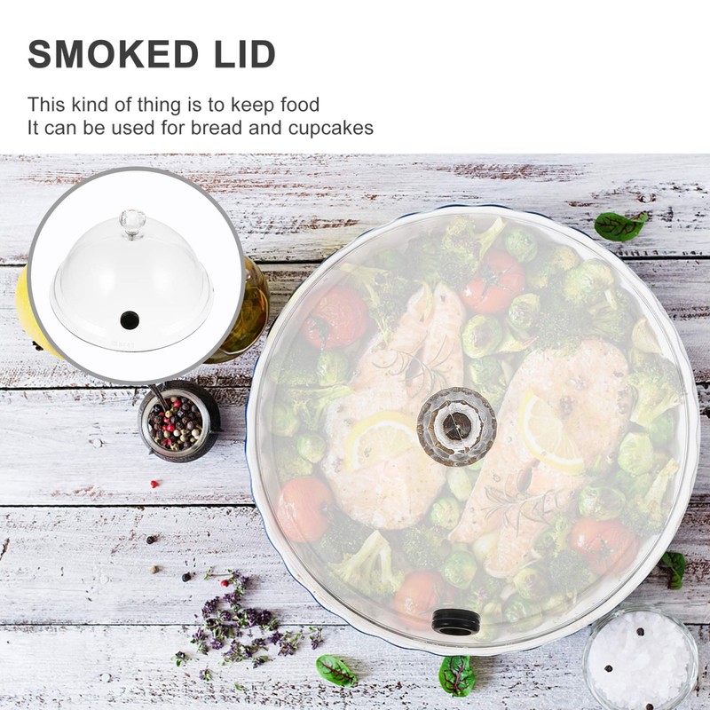 Yardwe Display Dome Cloche 8 Inches Lid Smoking Cloche Dome