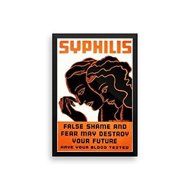 Vintage Poster - Syphilis 1202 - Enhanced Matte Paper Framed Poster (12x18)