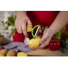 Kuhn Rikon 20401 Straight Veggie Peeler, Potato Design, Brown/Green, 1.3x7.2x13