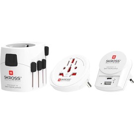 SKROSS 1.3025 PRO World + USB Travel Adaptor with USB Charging Port (2400 mA)