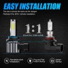 IRONWALLS 6-sides 9012 HIR2 LED Headlight Bulbs High Low Beam