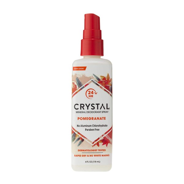 Crystal Mineral Deodorant Spray, Pomegranate, 4.0 oz (Pack of 12)