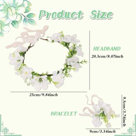 Flower Crown Flower Wreath, Flower Headband, Bridal Flowers Girls Hair Accessories, Exquisite Flower Wreath Headpiece - Perfect Addition for Bridal & Wedding, Dried Flowers Hair Accessories in