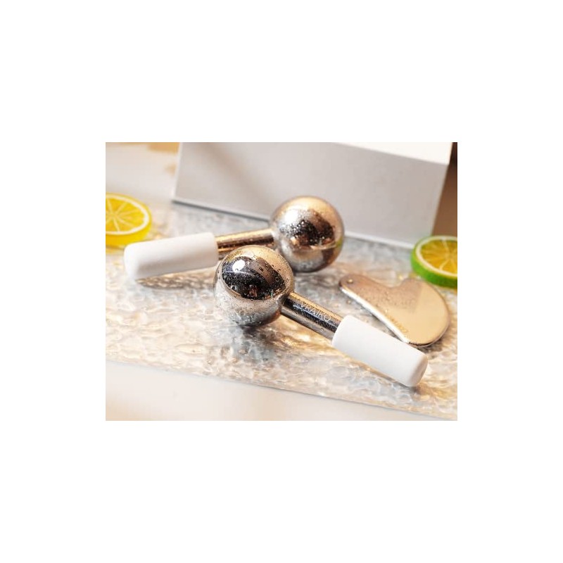 ICE Globes for Facials & Gua Sha Set, Gua Sha