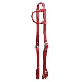 Premium Nylon Single Ear Headstall (Red)