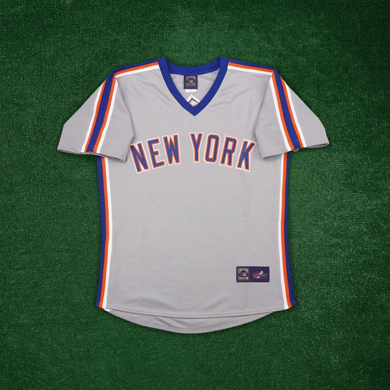 Majestic Mike Piazza 1988 New York Mets Grey Road Men's