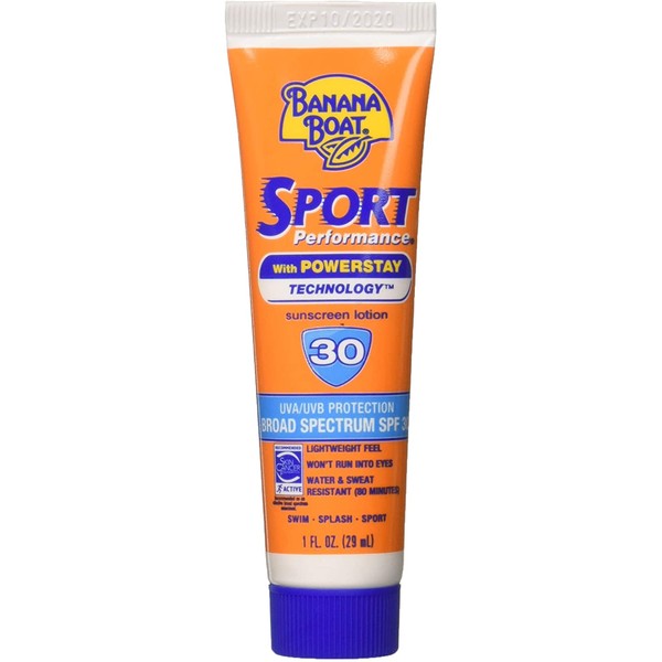 Banana Boat Sport Performance Sunscreen Lotion 30 SPF 1 oz (Pack of 3)