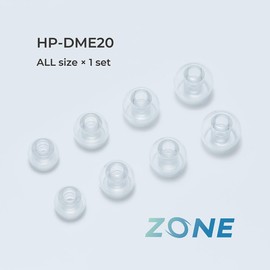 radius Deep Mount Earpiece ZONE HP-DME2 HP-DME20CL Earbud Tips, Medical Grade, Great Fit, Enhances Impact of Bass, High Sound Isolation, Ear Tips, Clear, All Sizes, 1 Set of Each Size