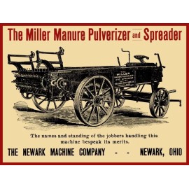 Newark 1905 Newark Machine Co. Manure Spreader - OHIO NEW METAL SIGN: 12x16" Free Ship.