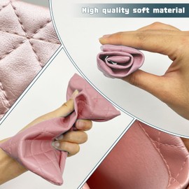 SAIIURV 4 Stück Brillenetui Weich, PU Leder Brillentasche Kratzfestes, Wasserdicht Sonnenbrillen Etui, Brillenhülle, Tragbar Schmuck Aufbewahrungsbeutel Brillentasche Weich für Damen Herren (4PCS)