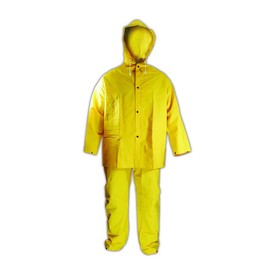 Magid Glove & Safety 3014XXXL RainMaster Vinyl 3-Piece Rain Suit, 14 mil, PVC, 3XL, Yellow