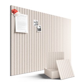 Fluxynara Large Felt Bulletin Board 48" x 36" Cork Board Alternative-12 Pack with 70 Safe Removable Adhesive Tabs, Cork Boards for Walls Cork Board for Home Office Classroom Pin Board (Oatmeal)