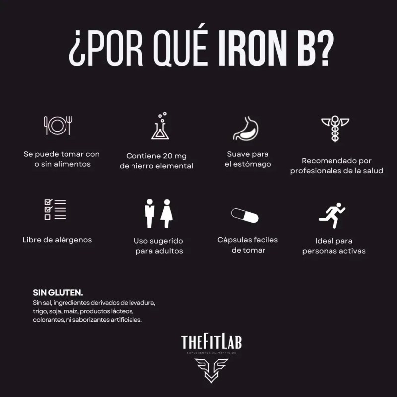 Thefitlab-iron B-suplemento De Hierro, Vit C, Grupo B Y Zinc