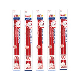 Tombow BCA-260-5P Red Pencils, For Round Pencils (Non-Rolling, Hexagon), ippo! 10 Pens (Pack of 2 x 5 Pack)