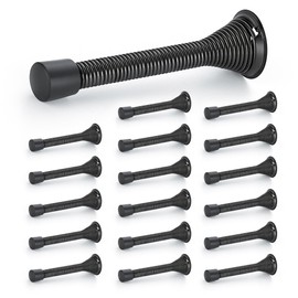 Ravinte Door Stoppers, 18 Pack Spring Door Stops with Rubber Bumper, Oil Rubbed Bronze Door Stoppers for Bottom of Door