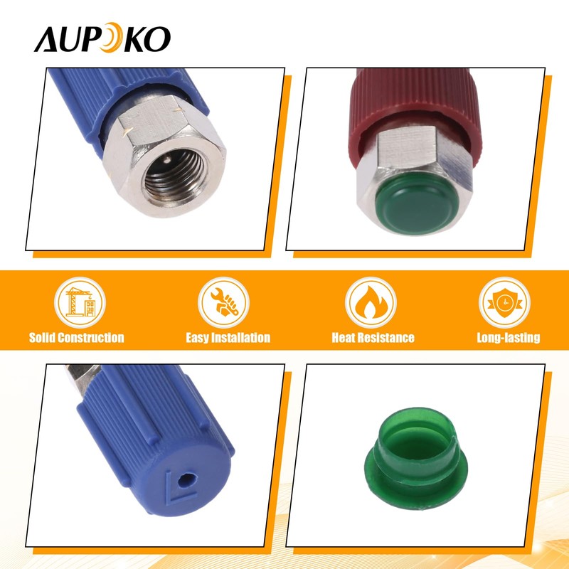 Aupoko 2 Sets R12 R22 to R134A Retrofit Valve Kit,