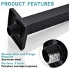BESTILL 20 Inch Matte Black Ceiling Mount Shower Arm and