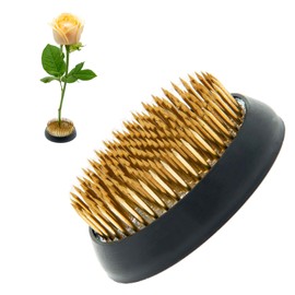 Kybelehoo Flower Hedgehog Round Holder, Hedgehog Flowers Stainless Steel, 6 x 6 cm, 1 Piece Ikebana Kenzan, Flower Stake Hedgehog for Flower Arrangement and Flower Decoration (Golden)