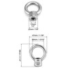 QWORK Lifting Eye Nut, 4 Pack, 1/2" UNC Marine Grade