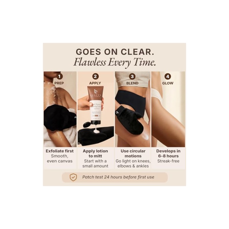 Self Tanner & Tanning Application Kit - Bundle of Sunless