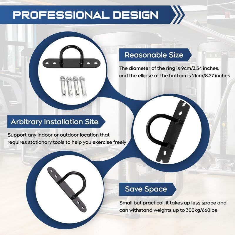 PCKOBEVER Battle Rope Anchor,Wall and Floor Anchor/Mount/Bracket Suspension Straps,Wall Anchor