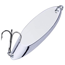 PROBEROS Metal Cuchara Lure Bass Cebos Tackle 10 Diferentes Pesos Cuchara de Metal Pesca Señuelos para Pesca Anzuelo 10pcs, Plateado