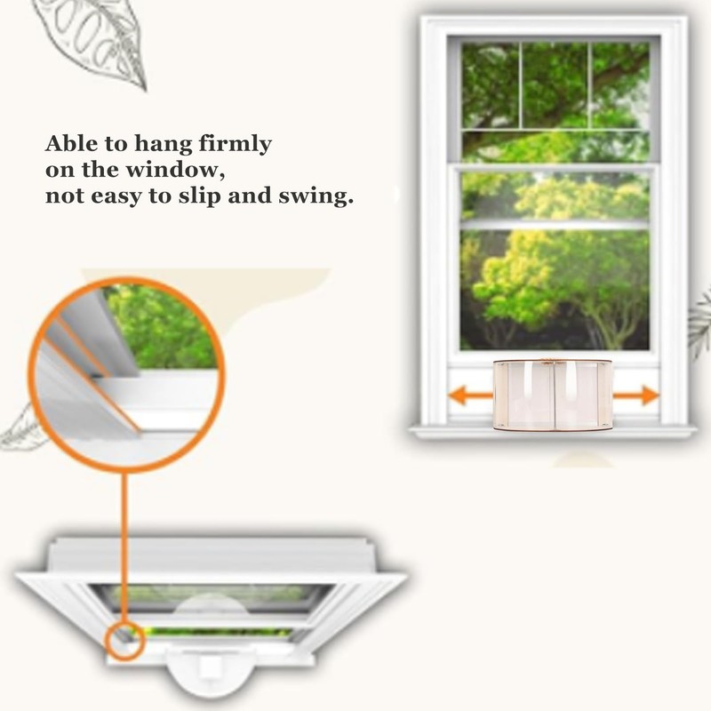 Gugxiom Window Bird Feeder with 180° Clear View, Window Insert
