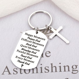 First Communion Baptism Gifts for Teenage Boys Girls Religious Christian Keychain Catholic Confirmation Gifts for Women Men Friends Scripture Bible Verse Accessories Graduation Gift for Him Her