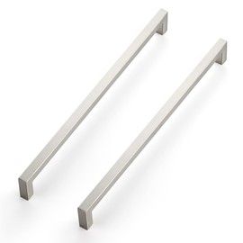 Ravinte 12 Pack 12-3/5 Inch Kitchen Square Cabinet Handles Satin Nickel Cabinet Pulls Brushed Nickel Drawer Pulls Kitchen Cabinet Hardware Kitchen Handles for Cabinets Cupboard Handles Drawer Handles
