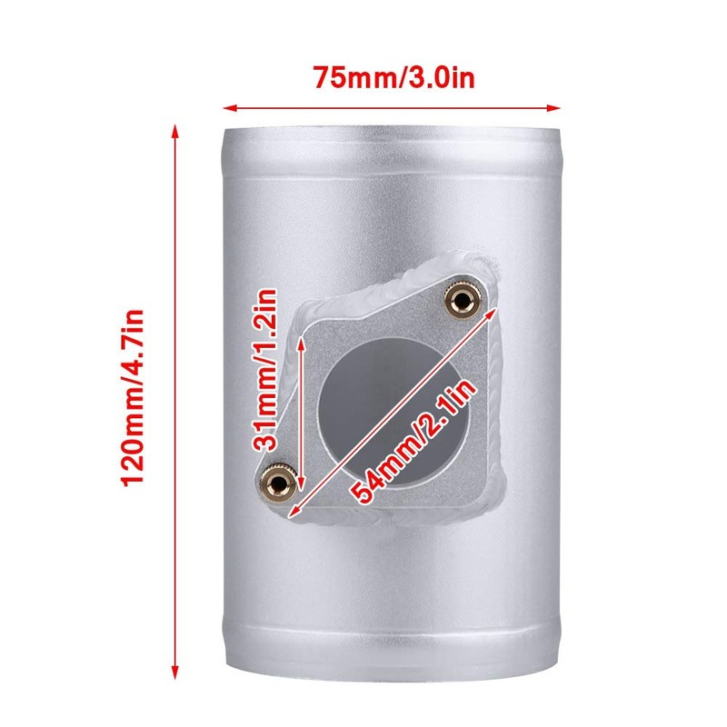 Adaptador de sensor de flujo de aire masivo, 75 mm,
