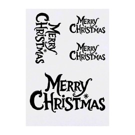 Azeeda 4 x 'Fröhliche Weihnachten' Temporäre Tattoos - Wasserfest, Hautfreundlich & Ungiftig · Transfers in Verschiedenen Größen (TO00079700)