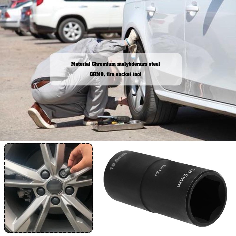 ECSiNG Double Ended Wheel Nut Socket Replacement Removal Socket Metal