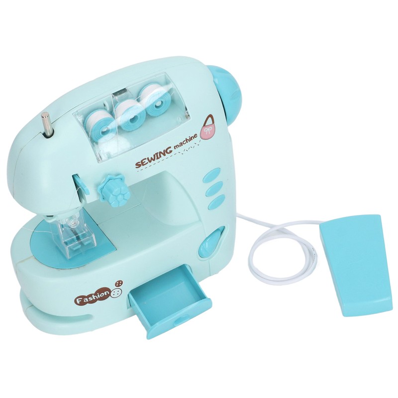 Children Electric Sewing Machine Toy with Threader Ruler Interesting Small