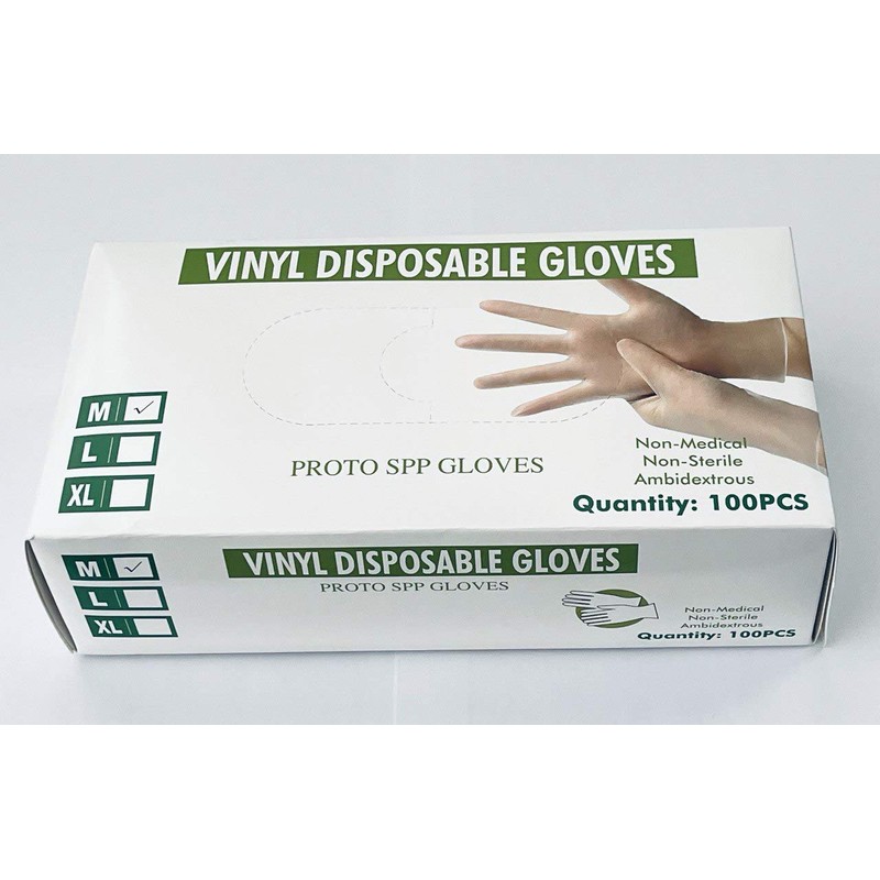 Vinyl Gloves Medium Size (100 Pcs.) - Powder Free -