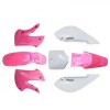 pccmotor PINK WHITE FENDER PLASTIC SET FOR KLX110 PIT BIKE