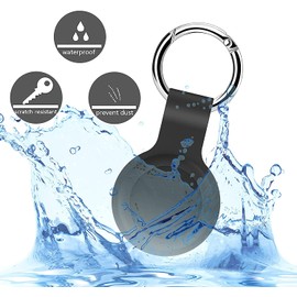 krumbei 2PC Funda Protectora para Airtag, Funda Protectora de Silicona antipérdida para AirTags con Llavero Funda Protectora antiarañazos