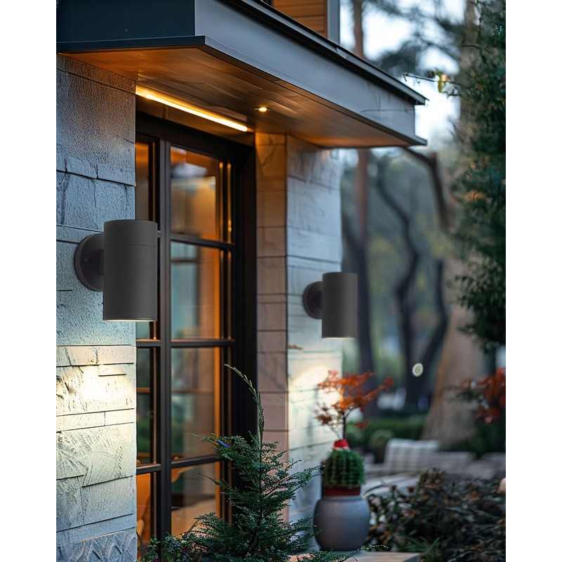 Ken & Ricky Outdoor Sconce Lights Exterior, Black Outdoor Wall