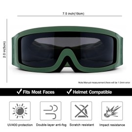SPOSUNE Military Airsoft Tactical Goggles with 3 Interchangeable Lenses for Men Women Shooting Combat Ballistic Motorcycle