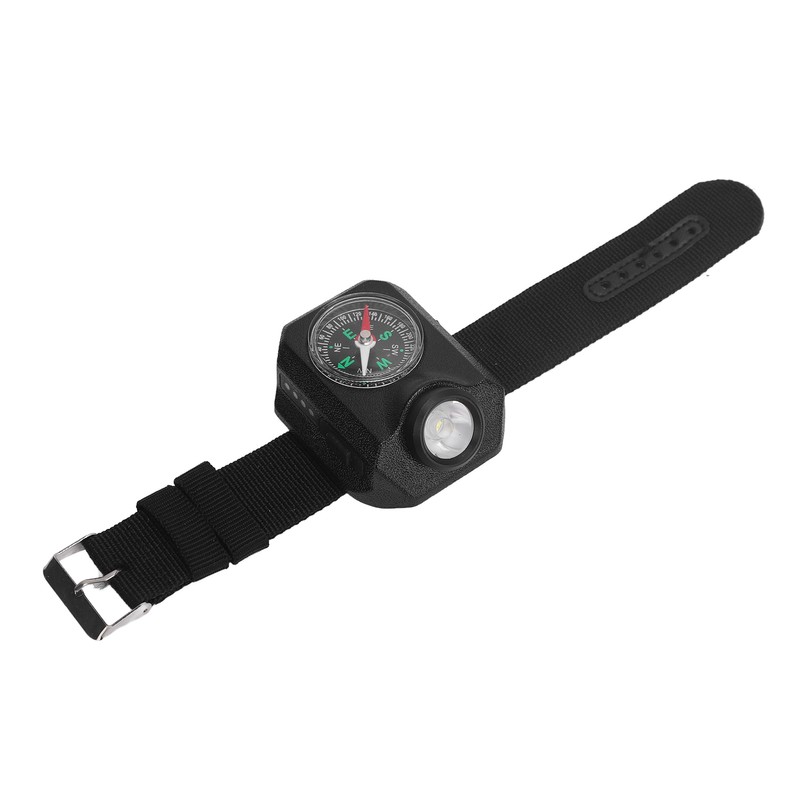 Wrist Flashlight Waterproof Rechargeable 5 Modes Watch Flashlight with Compass