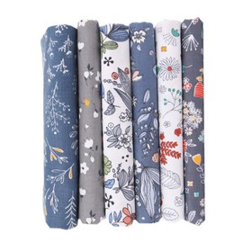 Paquete de tela artesanal de algodón Patchwork rectangular 6 piezas 50 x 40 cm Tela de retazos de costura con diferentes patrones para acolchar DIY Scrapbooking