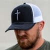 Nail Cross Jesus Christ Christian Embroidered Richardson 112 Trucker Cap