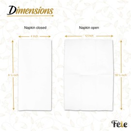 Paper Guest Towels for Bathroom, Bathroom Napkins Guest Disposable Hand Towels, Guest Towels Disposable Bathroom – paper napkins for Tables, 8.5x4-Inches Folded - 100 Pack