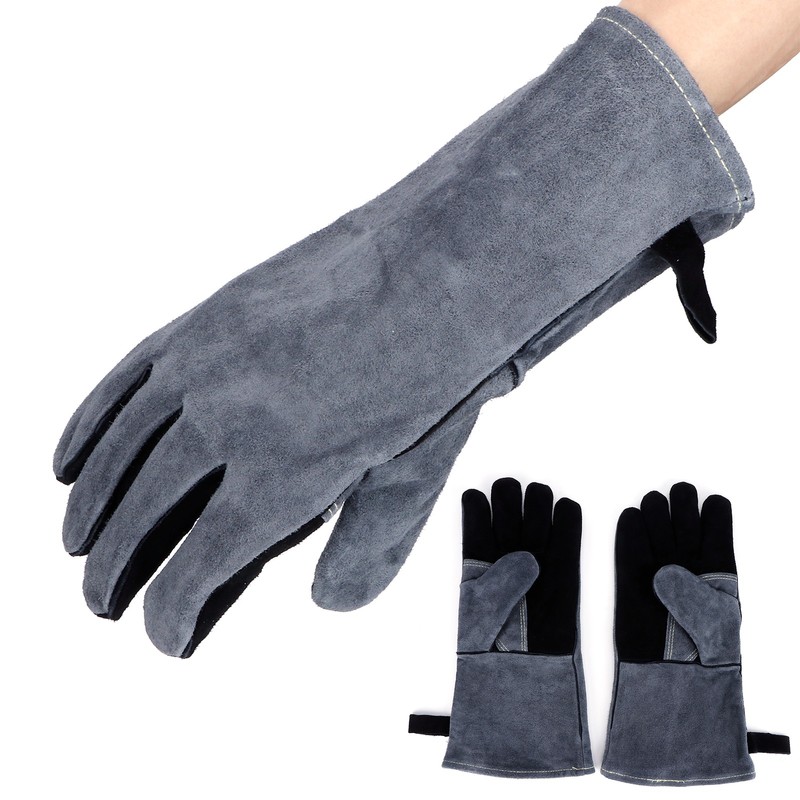 Welding Gloves Stitching Heat/Fire Resistant Mitts for BBQ Oven Grill